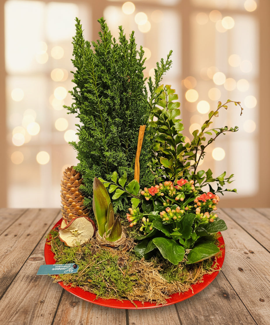 Julgrupp mellan röd